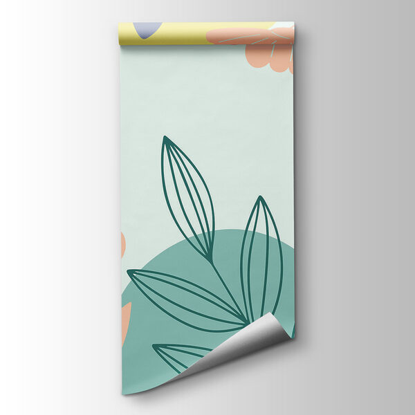 Colorful floral pattern with leaves Colorful floral pattern with leaves