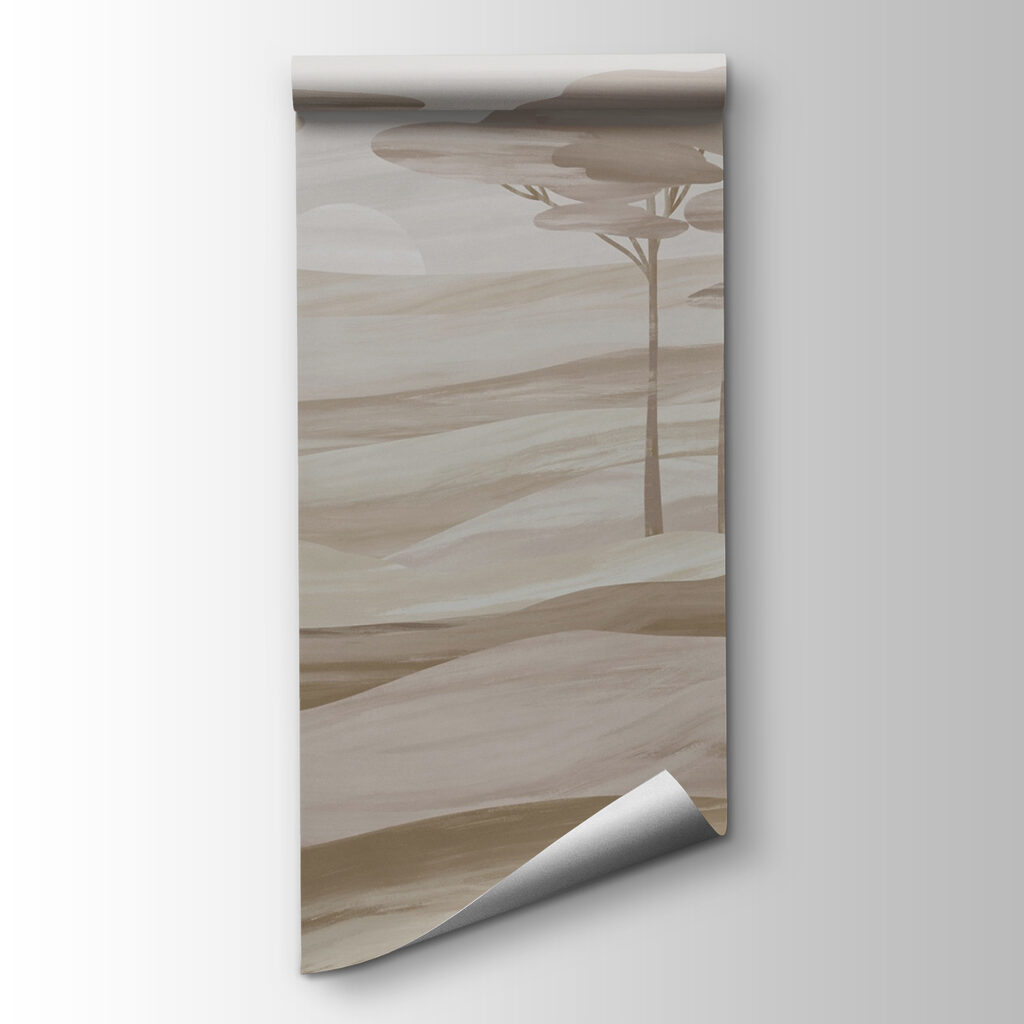 Landscape with trees and hills Landscape with trees and hills