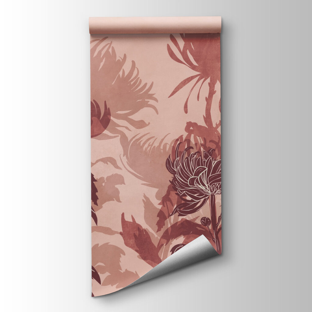 Drawing of flowers and leaves