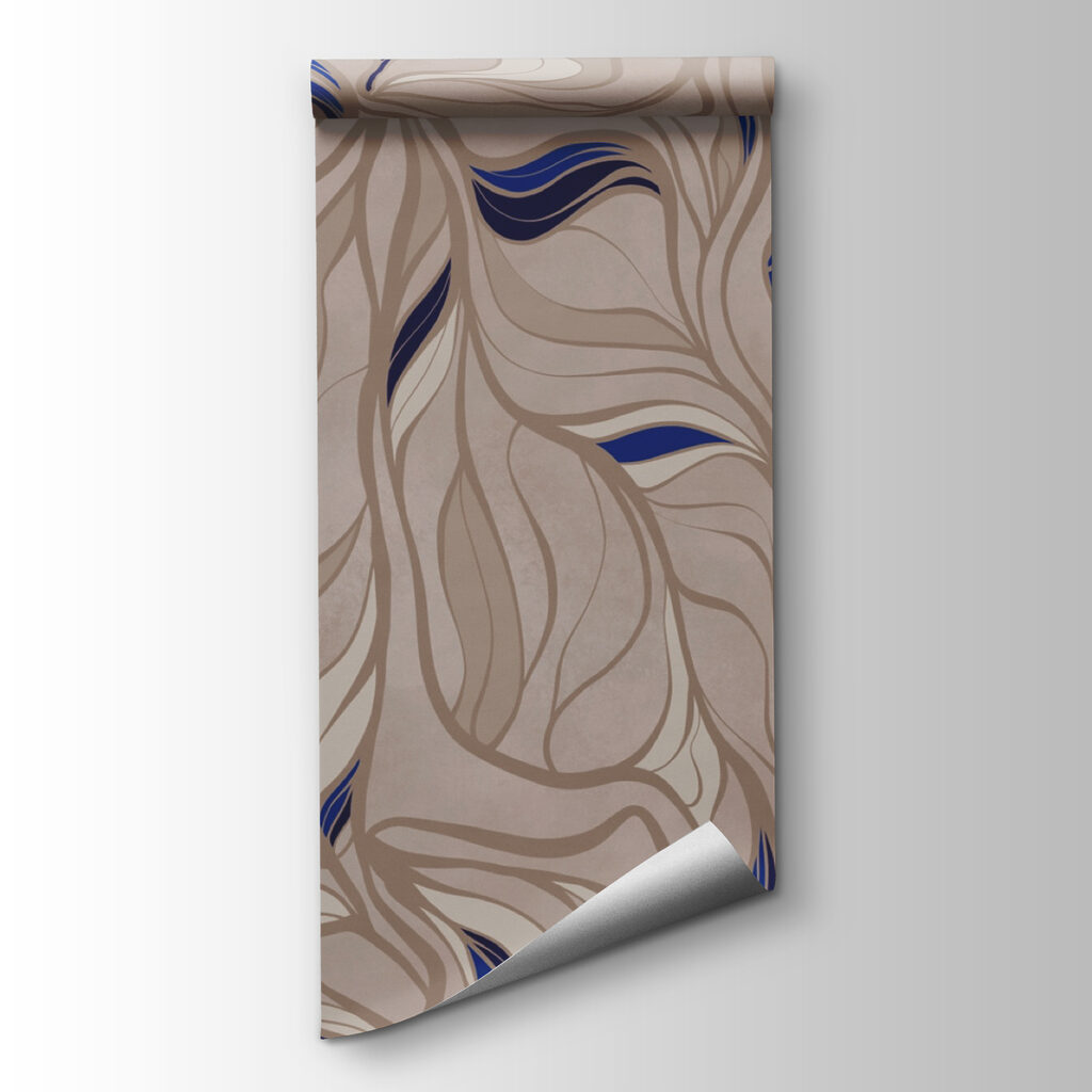 Pattern of blue and tan lines