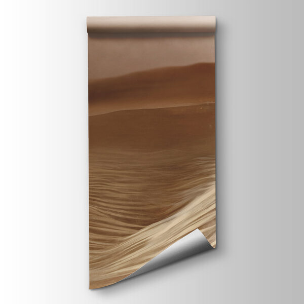 Desert with waves and a sun Desert with waves and a sun