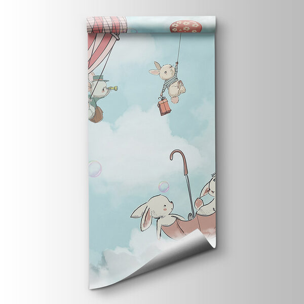 Cartoon of animals in a hot air balloon Cartoon of animals in a hot air balloon