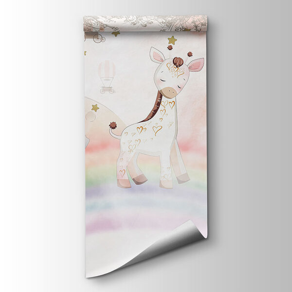 Cartoon animals on a rainbow Cartoon animals on a rainbow