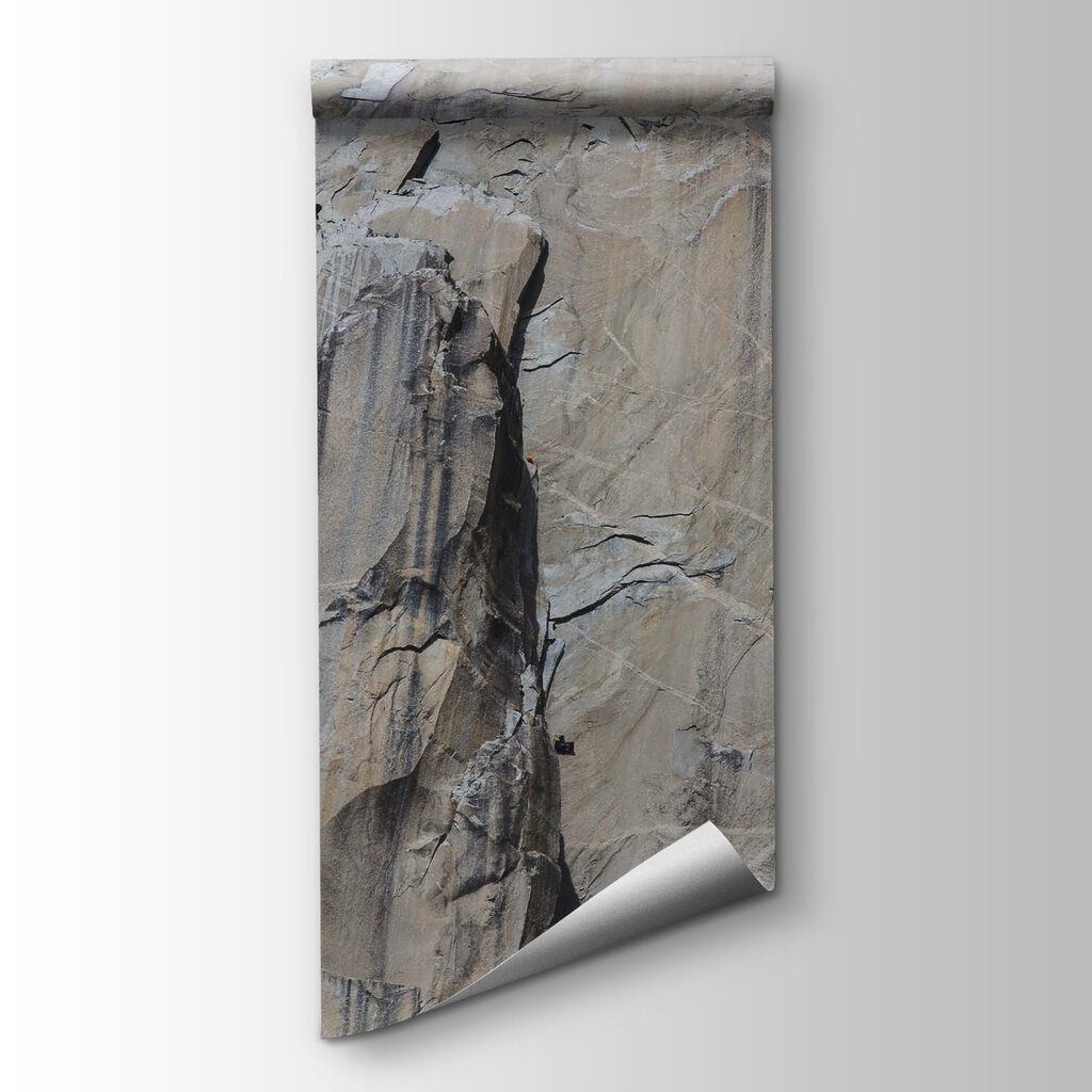 Rock face with a crack