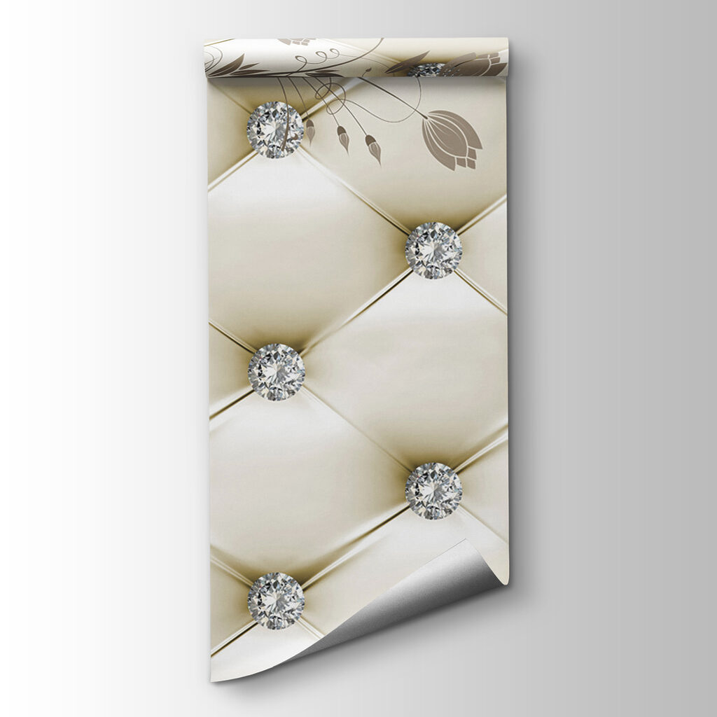 Wallpaper with flowers and butterflies