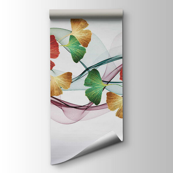 Colorful leaves and swirls Colorful leaves and swirls