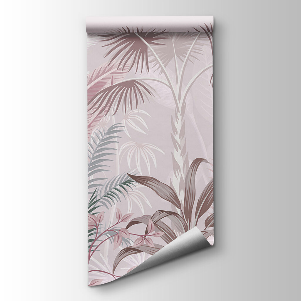 Tropical foliage in soft pastel hues Tropical foliage in soft pastel hues