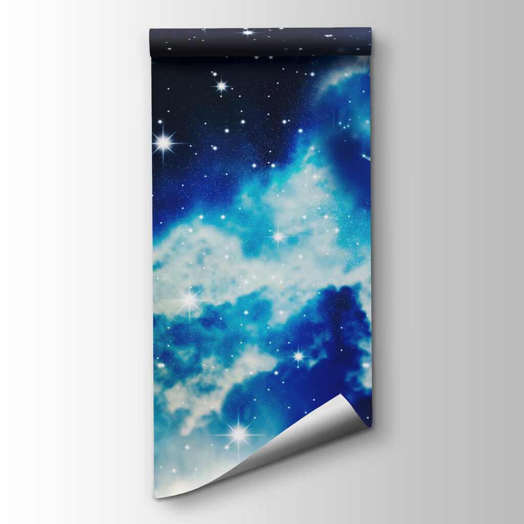 Moon and stars in the sky