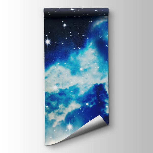 Moon and stars in the sky