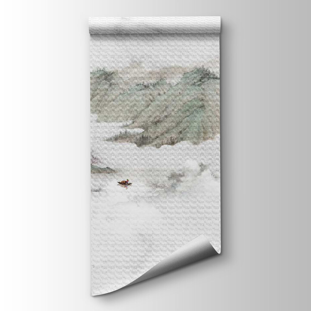 Painting of mountains and trees Painting of mountains and trees