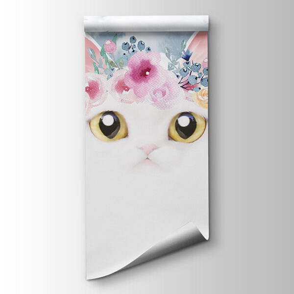 Cat with flowers on its head Cat with flowers on its head