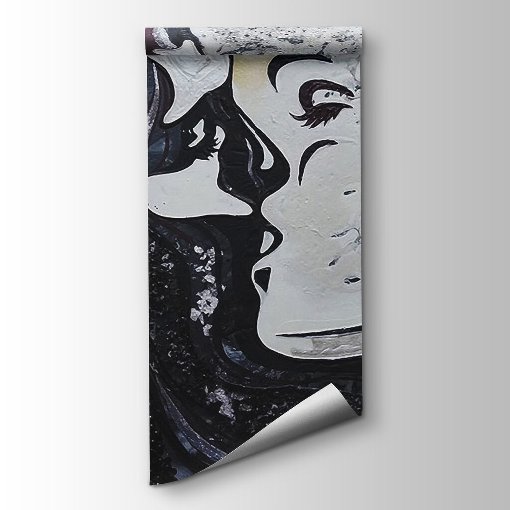 Painting of a woman's face Painting of a woman's face