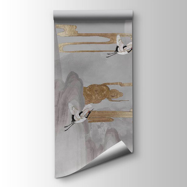 Painting of birds flying in the sky Painting of birds flying in the sky