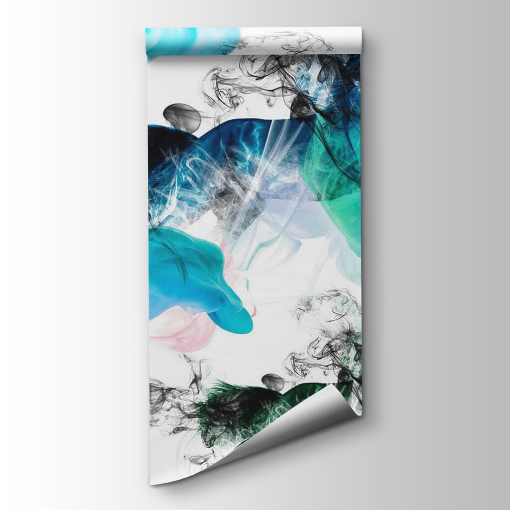 Horse in different colors of smoke