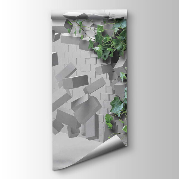 Plant breaking through a wall Plant breaking through a wall