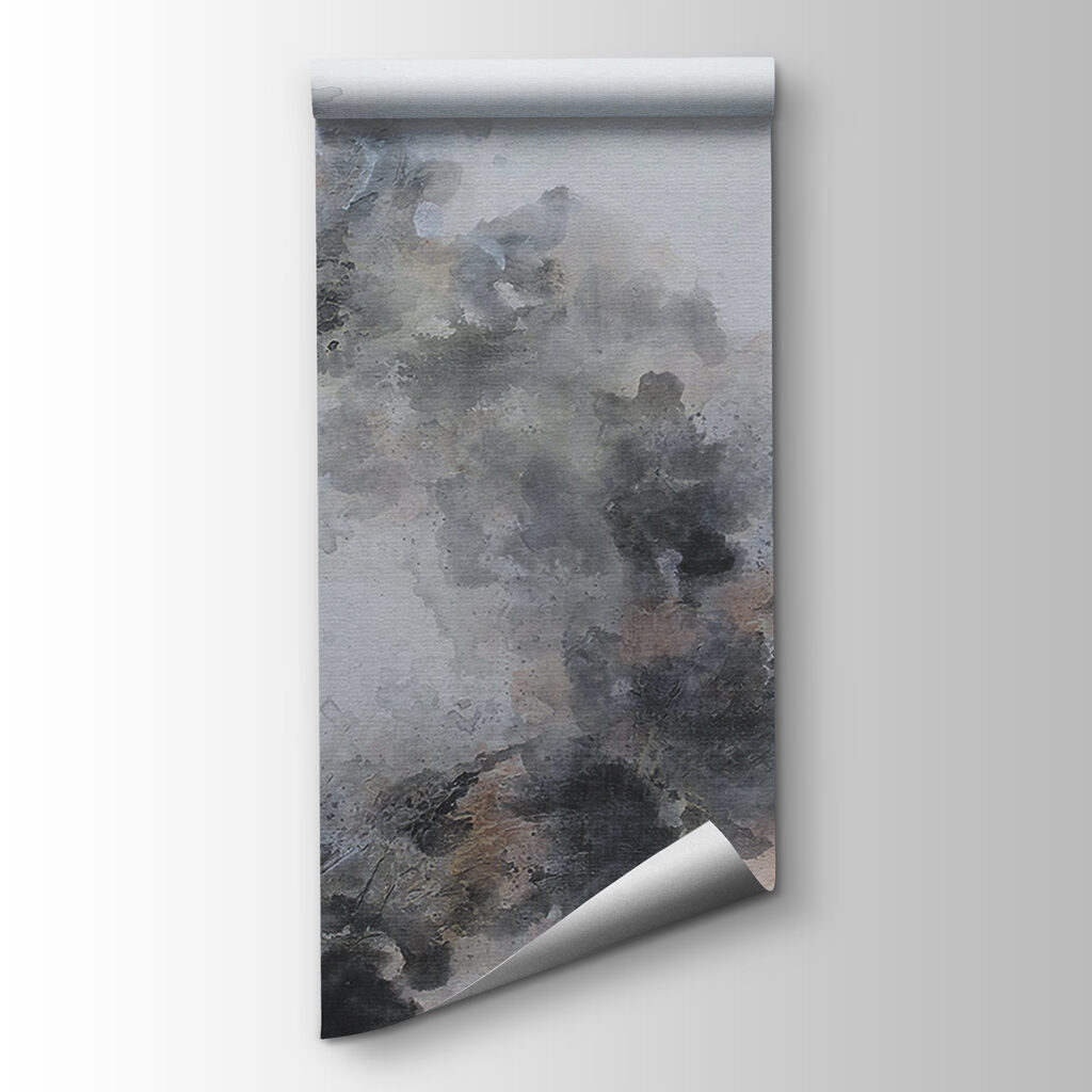 Painting of a cloud of black and brown colors Painting of a cloud of black and brown colors