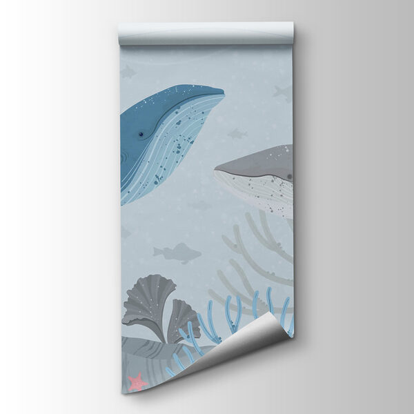 Whale and whale under water Whale and whale under water