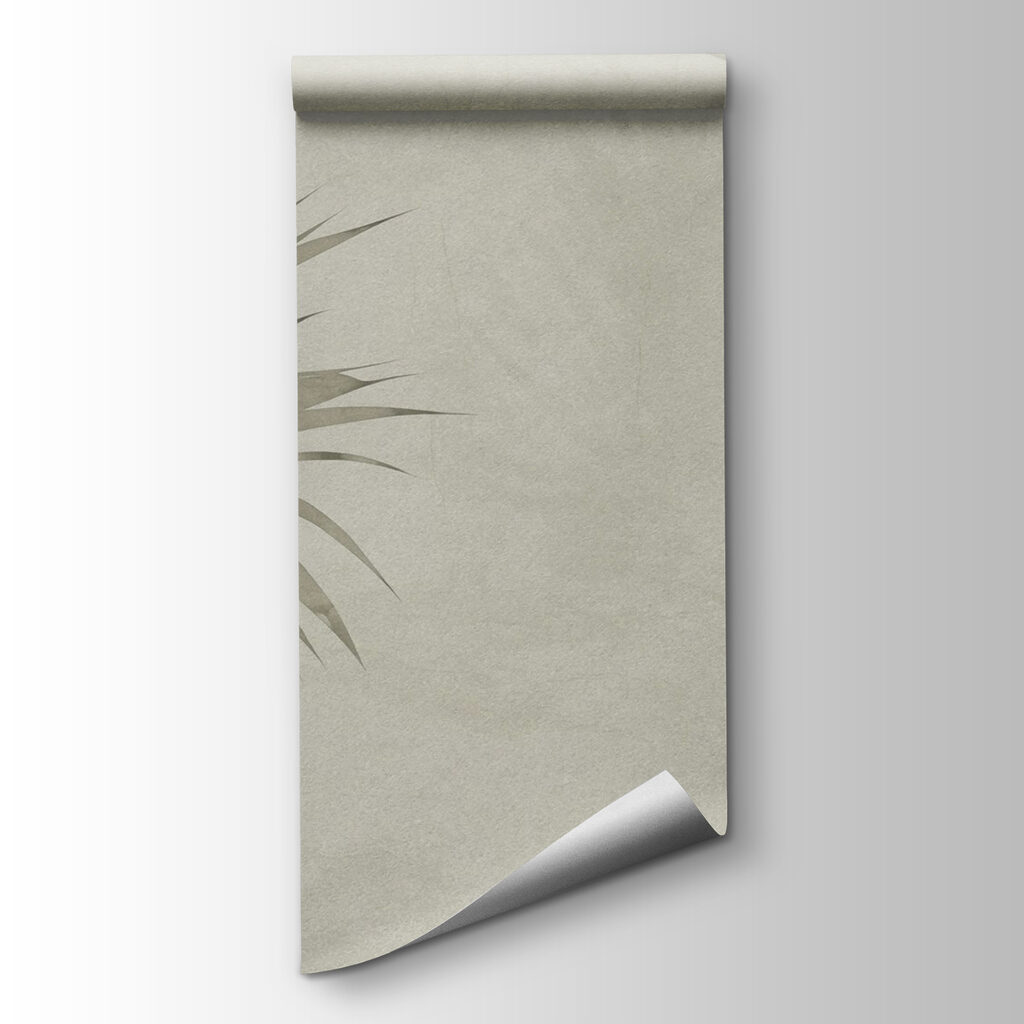 Soft palm leaves on a muted background Soft palm leaves on a muted background
