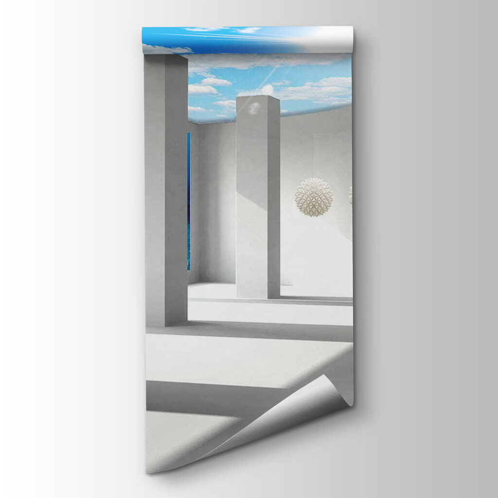 Room with columns and fish and fish Room with columns and fish and fish