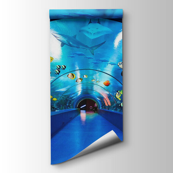 Tunnel with fish and animals