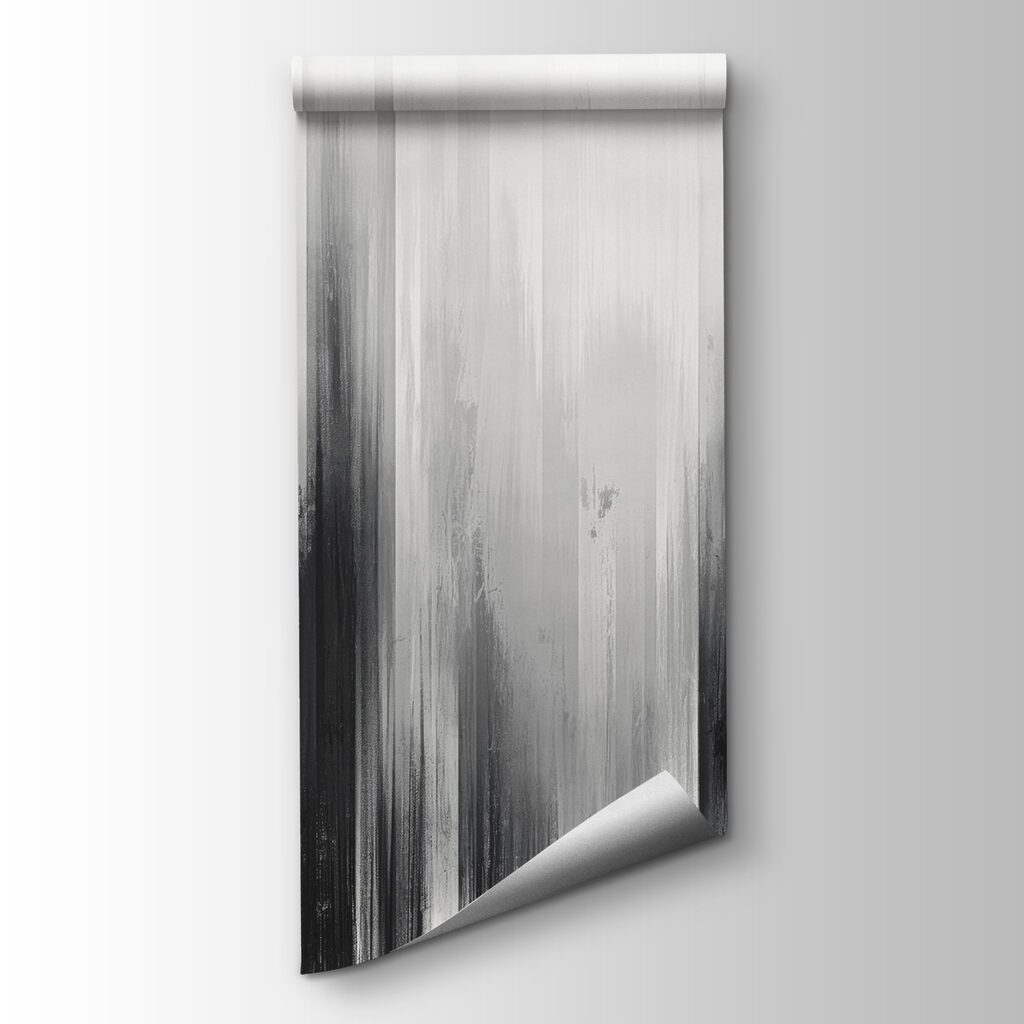 A black and white painting A black and white painting