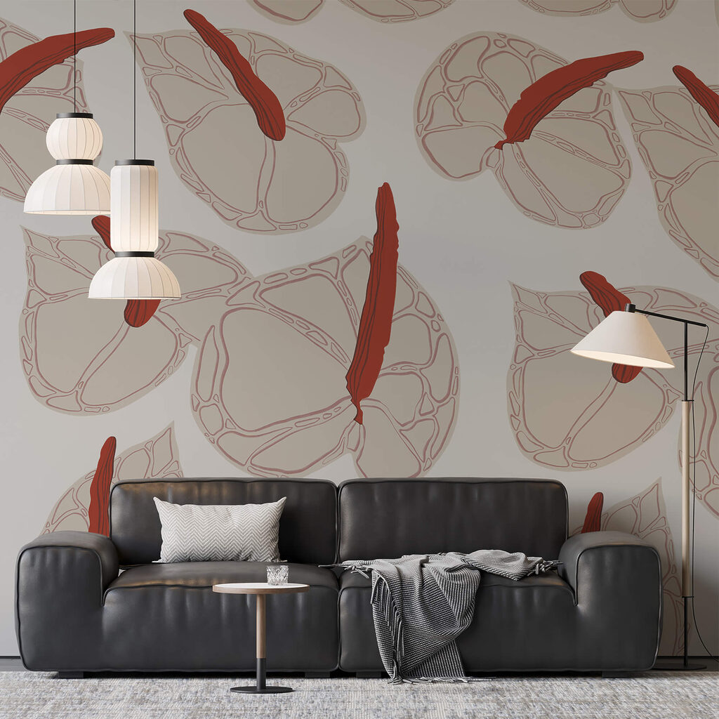 Vzor kvetov na bielom pozadí