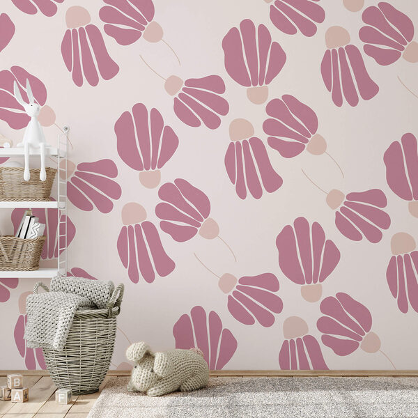 Fototapety Vzor ružových kvetov