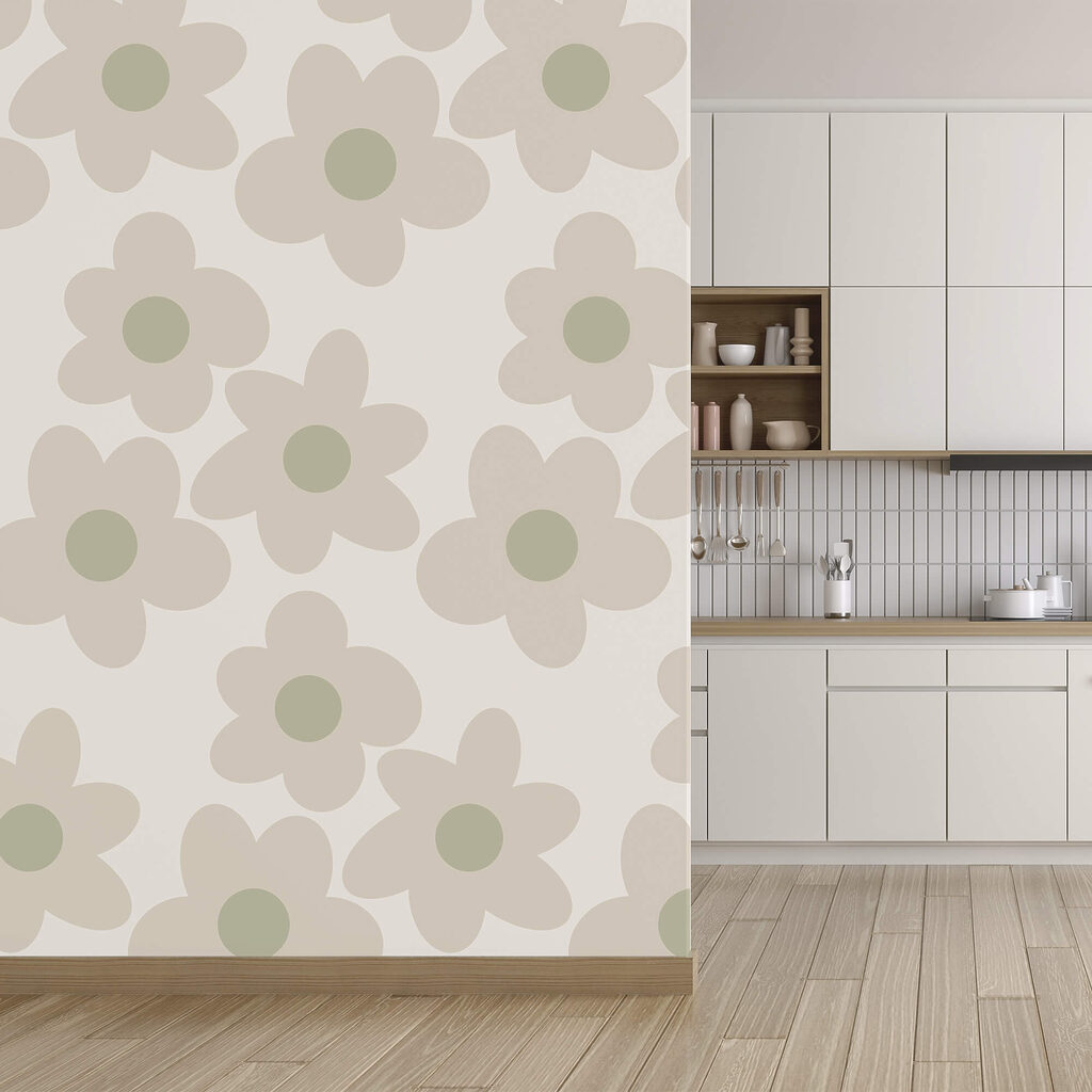 Vzor kvetov na bielom pozadí