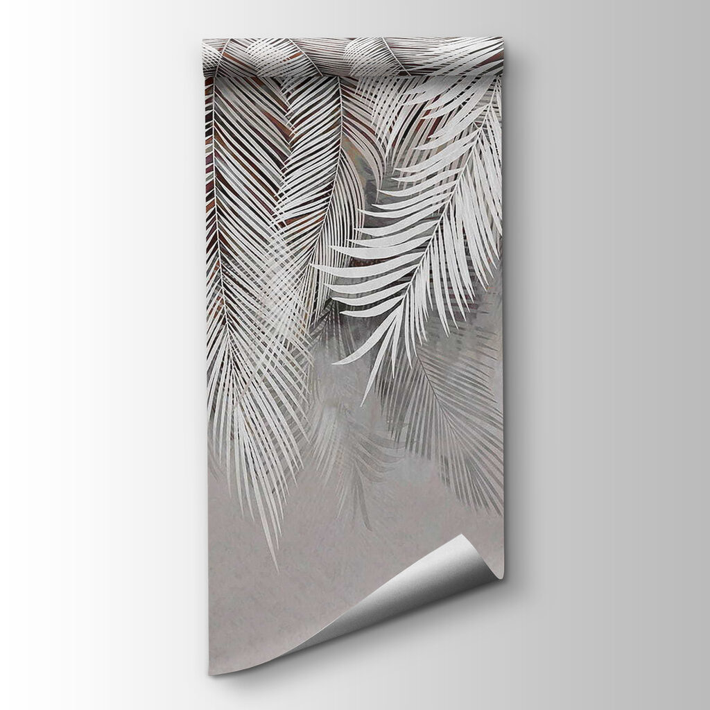 White feather on a gray surface