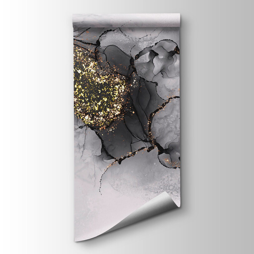 Elegant marbling with shimmering highlights