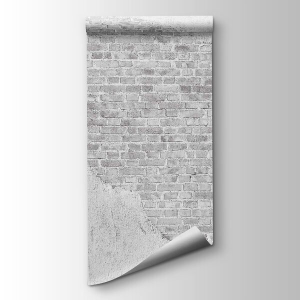 White brick wall with a white stain White brick wall with a white stain