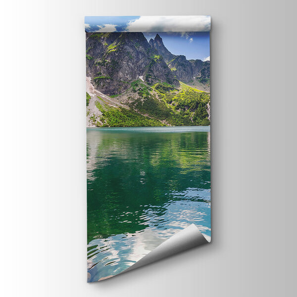 Lake surrounded by mountains Lake surrounded by mountains