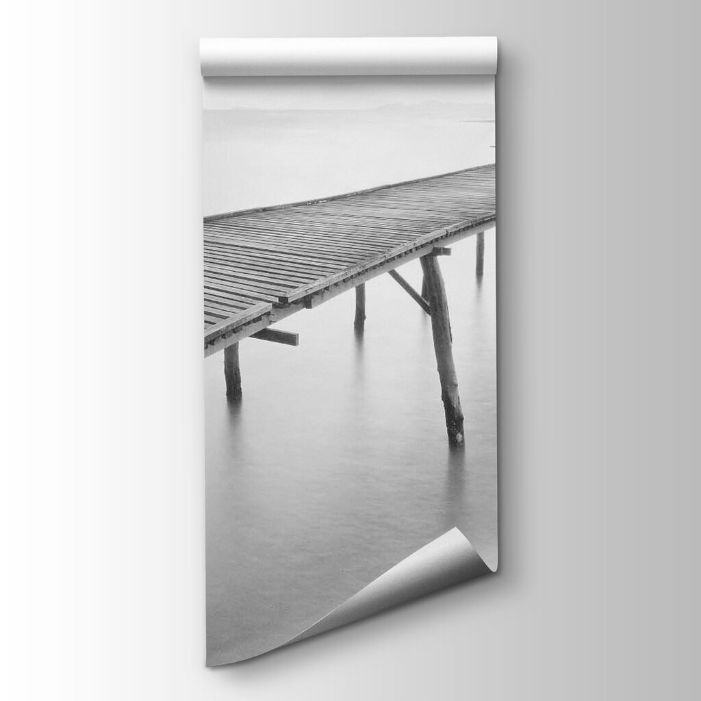 Long wooden bridge over water Long wooden bridge over water