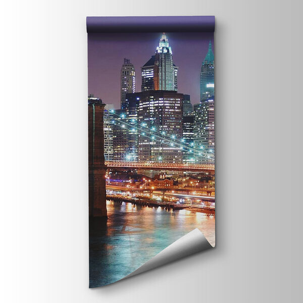 Bridge over a river with lights Bridge over a river with lights