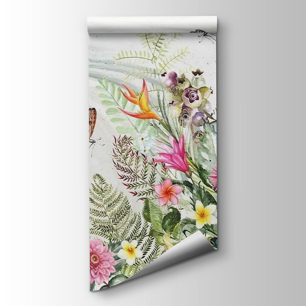 Painting of flowers and butterflies Painting of flowers and butterflies