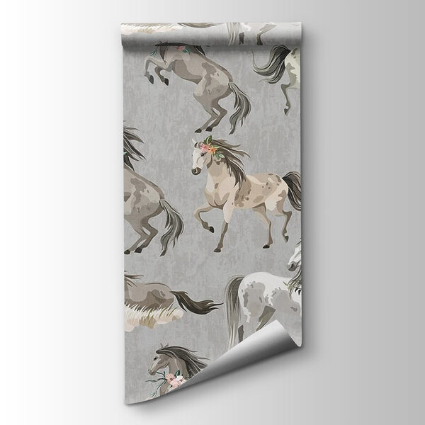 Pattern of horses with flowers Pattern of horses with flowers