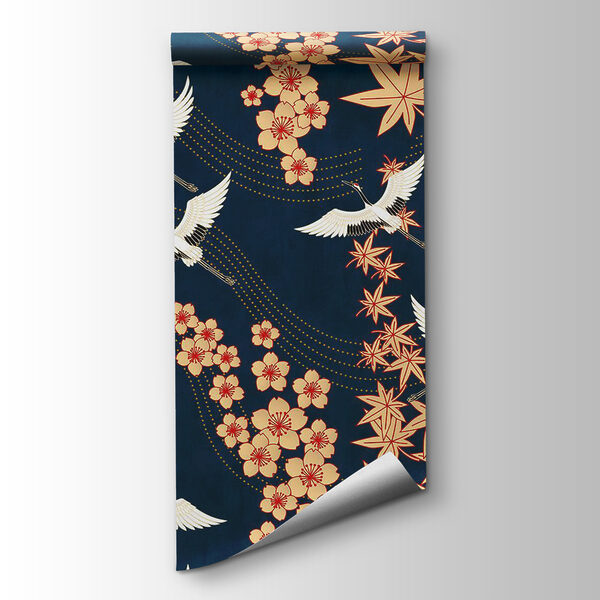 Pattern of flowers and birds