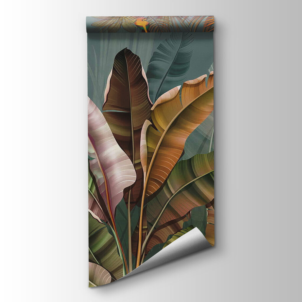 Tropical foliage with vibrant colors