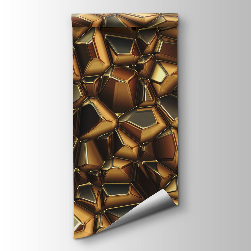 Textured metallic surface with unique shapes