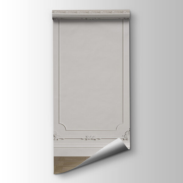 White wall with molding