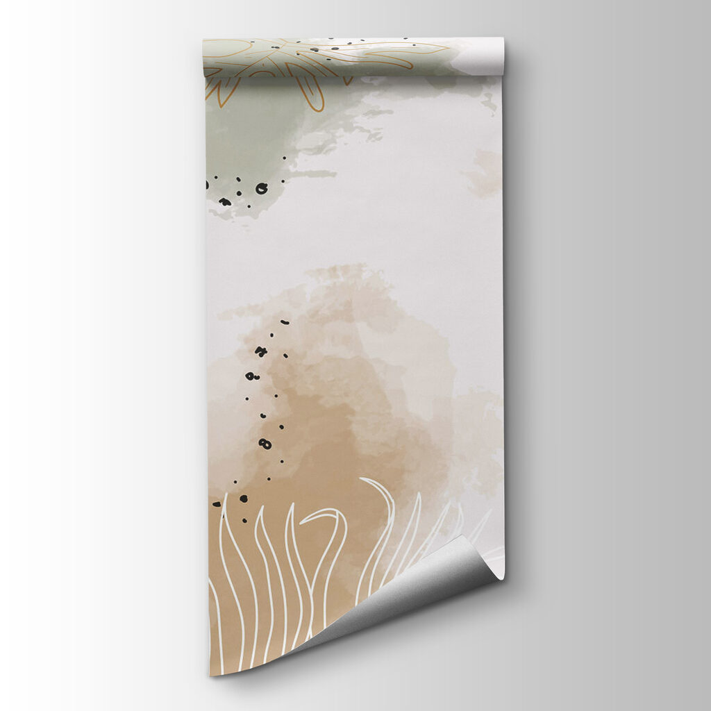 Abstract leaves with soft watercolor tones Abstract leaves with soft watercolor tones