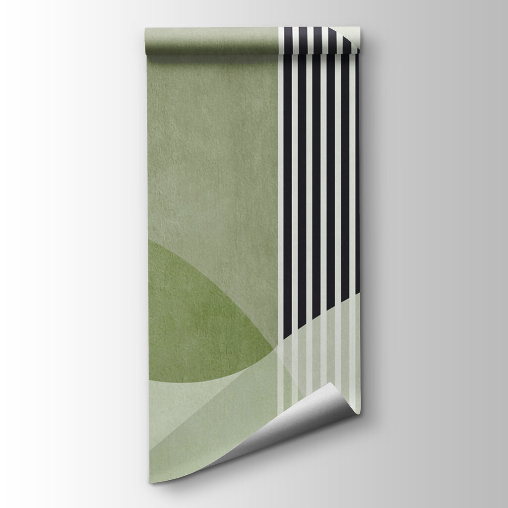 A green and black geometric design A green and black geometric design