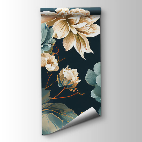 Floral pattern on a dark background