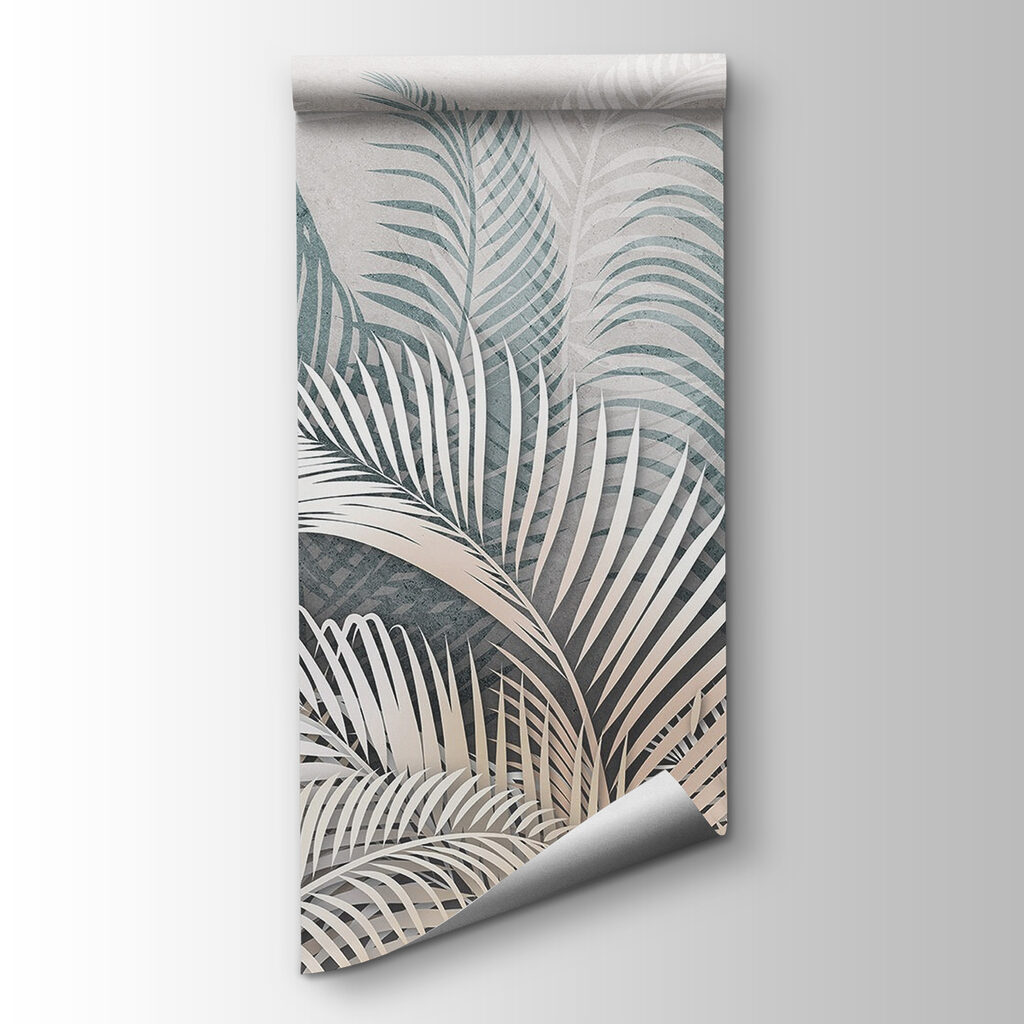 Group of leaves on a wall