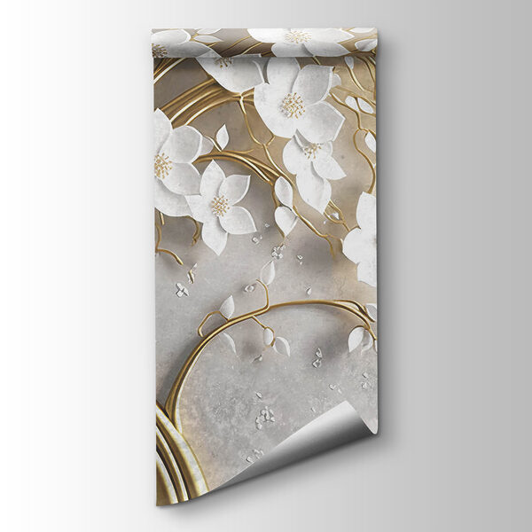 Tree with white flowers and leaves Tree with white flowers and leaves