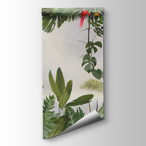 Group of colorful birds on a tree branch Group of colorful birds on a tree branch