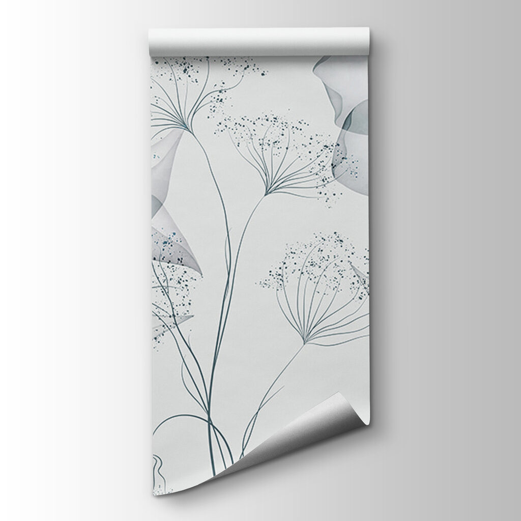 Transparent flowers with leaves Transparent flowers with leaves