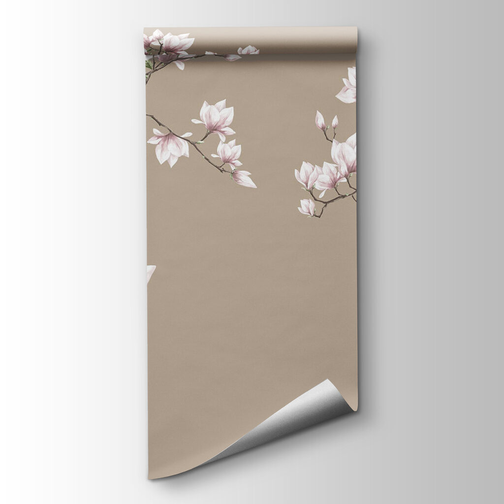 Group of white flowers on a brown background