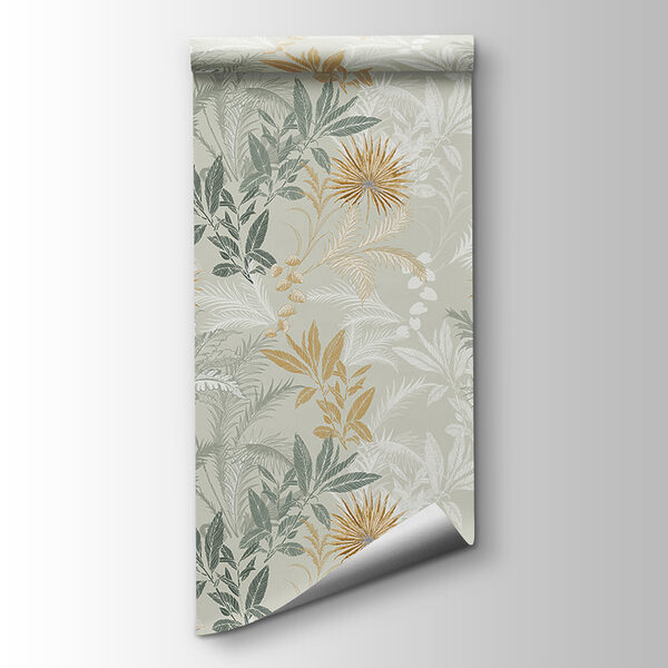 A pattern of leaves and flowers