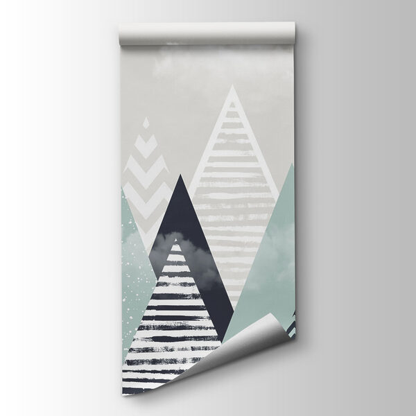 Group of triangles and clouds Group of triangles and clouds